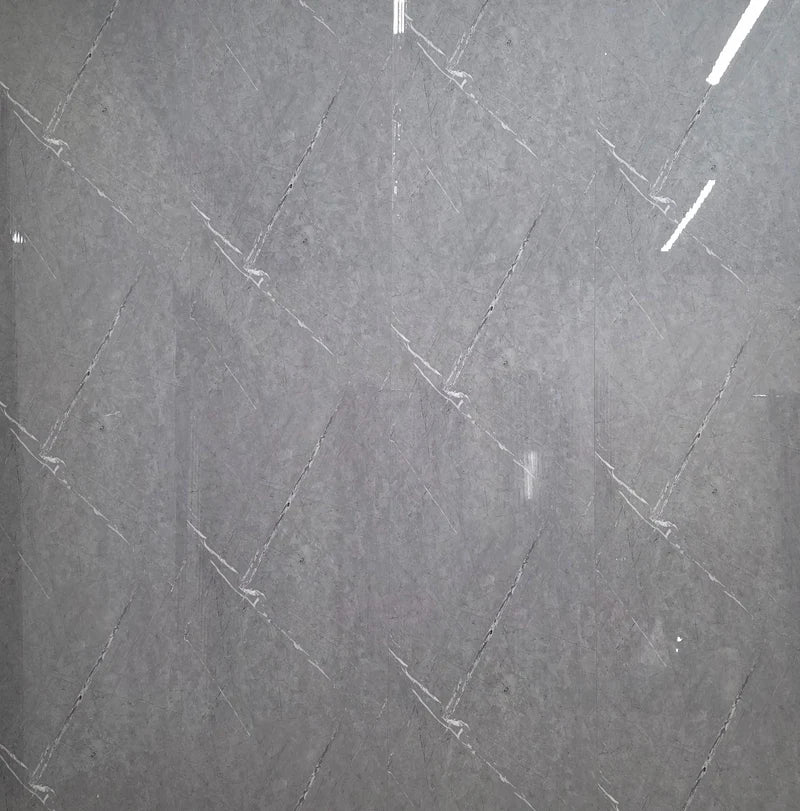 Pack Of 4 Aqua Grey Marble Wall Panels 240cm x 60cm